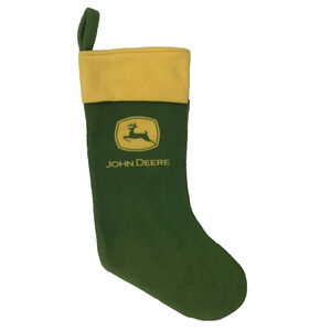 John Deere Christmas Stocking Green Yellow Logo 16.5” Long